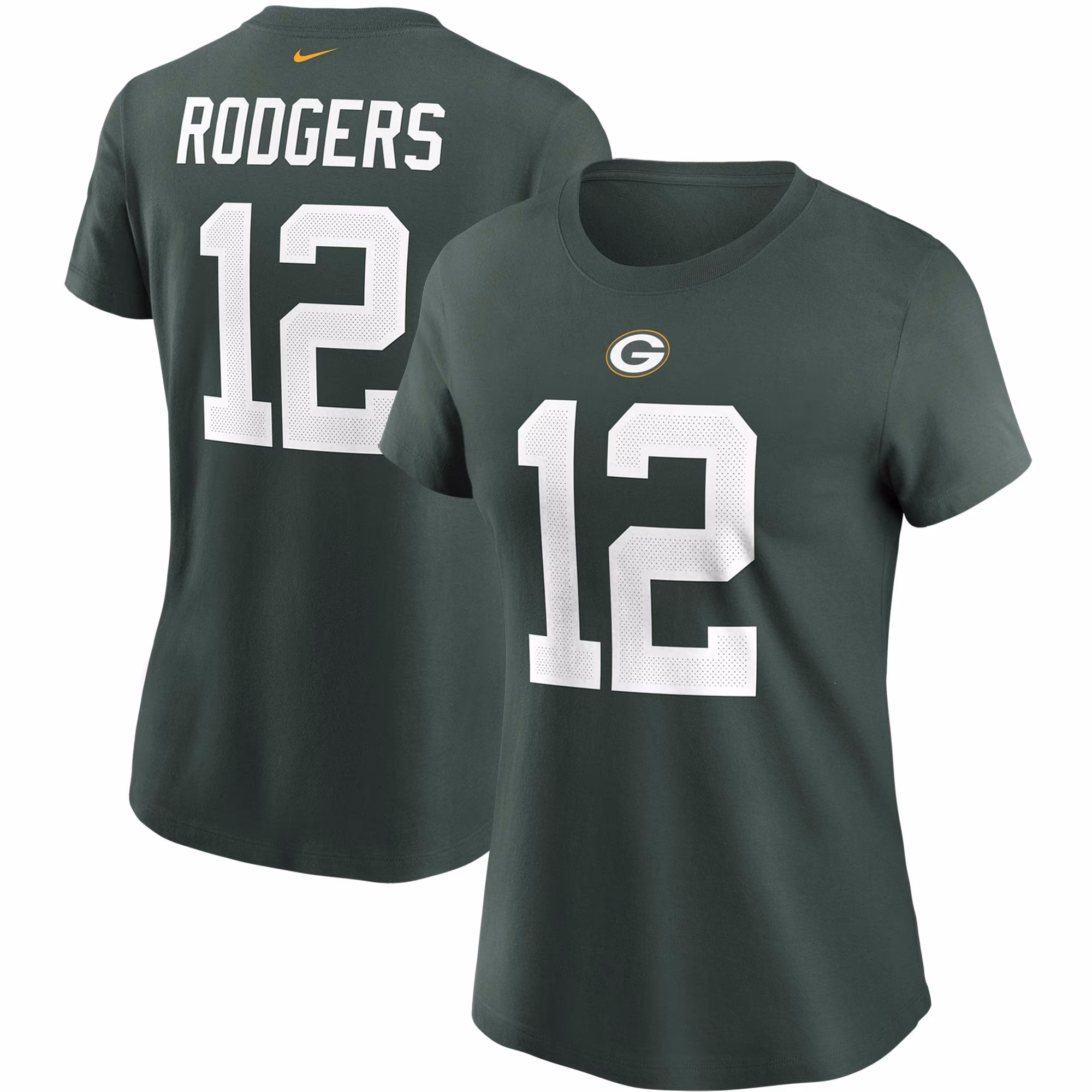 Women's Aaron Rodgers Green Green Bay Packers Name & Number T-Shirt