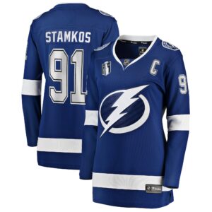Steven Stamkos Tampa Bay Lightning Women's Home 2022 Stanley Cup Final Breakaway Player Jersey - Blue