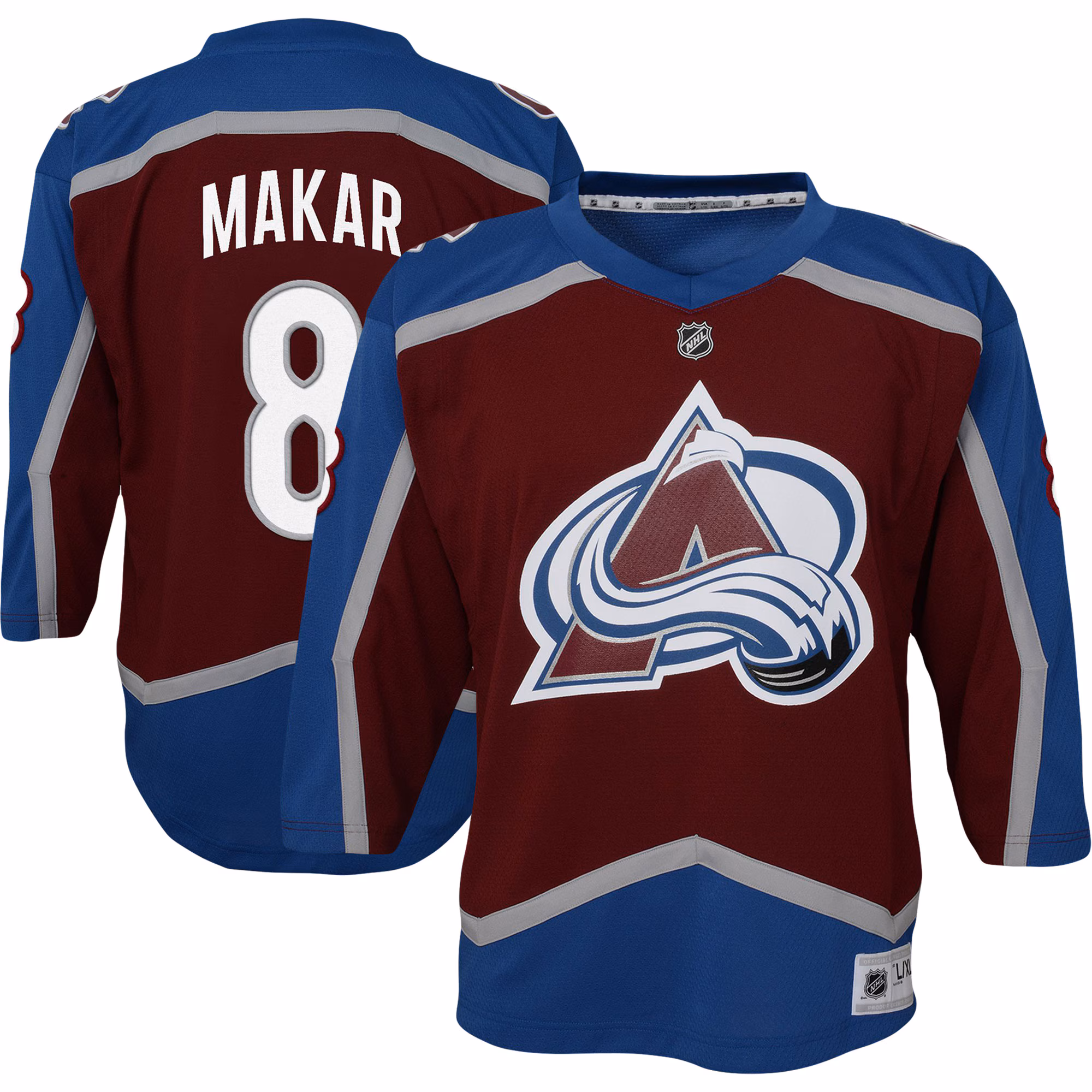 Youth Colorado Avalanche Cale Makar #8 Burgundy Home Replica Player Jersey