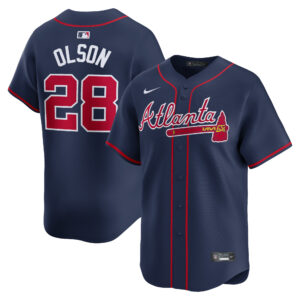 Atlanta Braves Matt Olson #28 Navy Alternate Limited Player Jersey