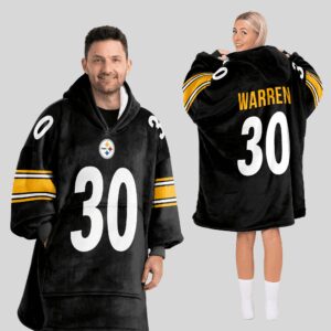 Adult 30 Pittsburgh Football Unisex Blanket Hoodie