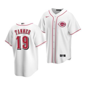Men's Cincinnati Reds #19 Logan Tanner 2022 Draft Jersey White Home