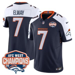 John Elway #7 Denver Broncos DEN AFC West Champions Patch Vapor Limited Jersey V2 - All Stitched