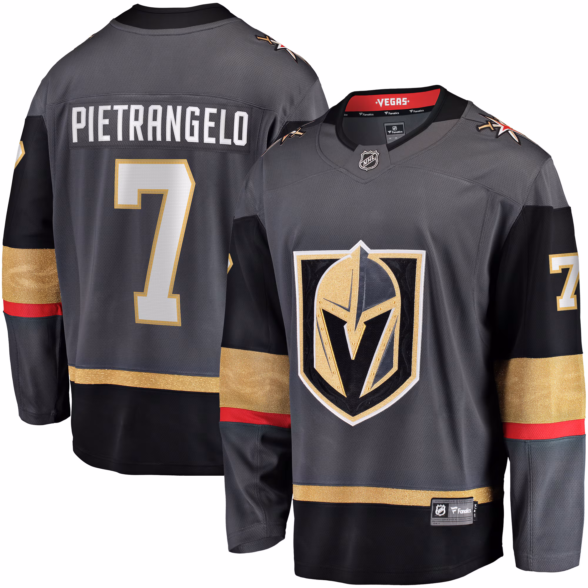 Vegas Golden Knights Alex Pietrangelo #7 Fanatics Black Breakaway Player Jersey