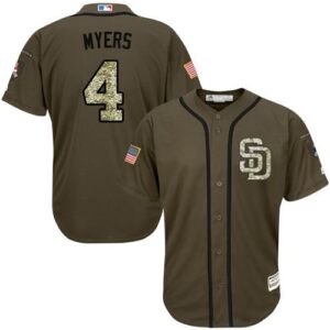 San Diego Padres #4 Wil Myers Green Salute to Service Stitched Jersey