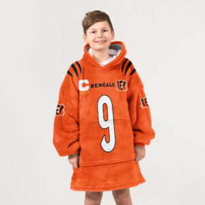 Kid Captain 9 Cincinnati Football Unisex Blanket Hoodie