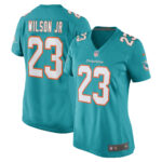 Jeff Wilson Jr. Miami Dolphins Women's Game Player Jersey - Aqua