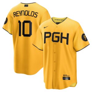 Men's Pittsburgh Pirates Bryan Reynolds  Gold City Connect Replica Player Jersey