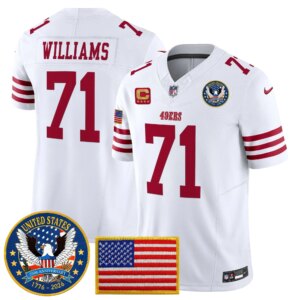 Trent Williams #71 San Francisco 49ers United States 250th Anniversary Patch Vapor Limited Jersey - All Stitched