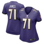 Ja'Wuan James Baltimore Ravens  Women's Player Game Jersey - Purple
