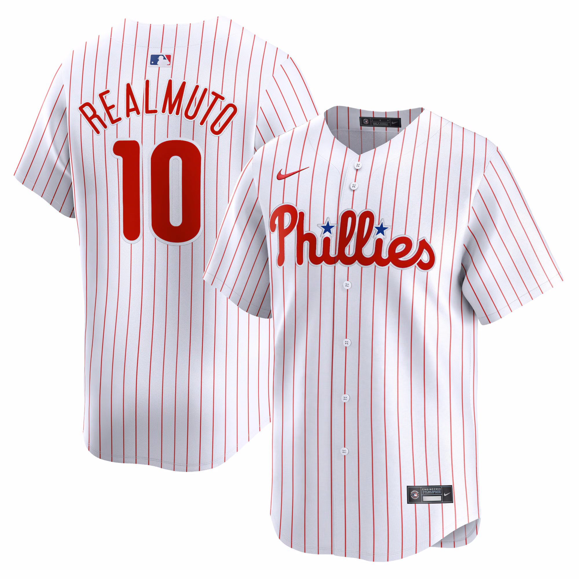 Philadelphia Phillies J.T. Realmuto #10 White Home Limited Player Jersey