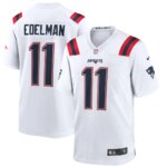 Julian Edelman #11New England Patriots White Game Jersey