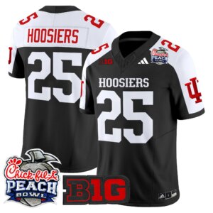 Hoosiers #25 Ndiana Hoosiers IH 2026 Peach Bowl Vapor Limited Jersey - All Stitched