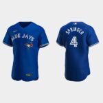 Men's George Springer #4 Toronto Blue Jays Royal Alternate Flex Base Jersey