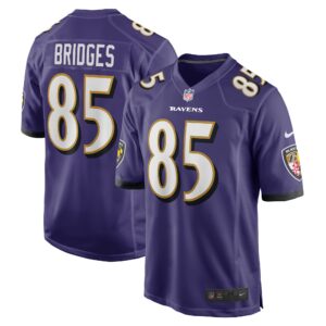 Shemar Bridges Baltimore Ravens  Player Game Jersey - Purple
