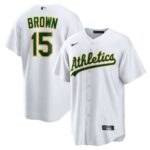 Athletics Seth Brown #15 White Home Replica Jersey