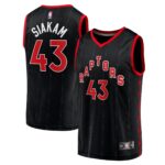 Pascal Siakam Toronto Raptors  2020/21 Fast Break Replica Jersey Black - Statement Edition