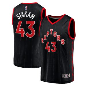 Pascal Siakam Toronto Raptors  2020/21 Fast Break Replica Jersey Black - Statement Edition