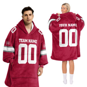 Adult Custom Blanket Hoodie Alabama Inspired Color