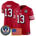Brock Purdy #13 San Francisco 49ers United States 250th Anniversary Patch Vapor Limited Jersey - All Stitched