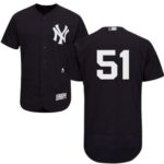 New York Yankees #51 Bernie Williams Navy Blue Flexbase Collection Stitched Jersey
