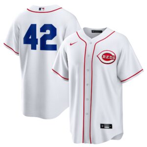 Cincinnati Reds White Home  2025 Jackie Robinson Day Replica Jersey