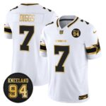 Dallas Cowboys 94 Marshawn Kneeland Memorial Patch Gold Vapor Limited Jersey - All Stitched