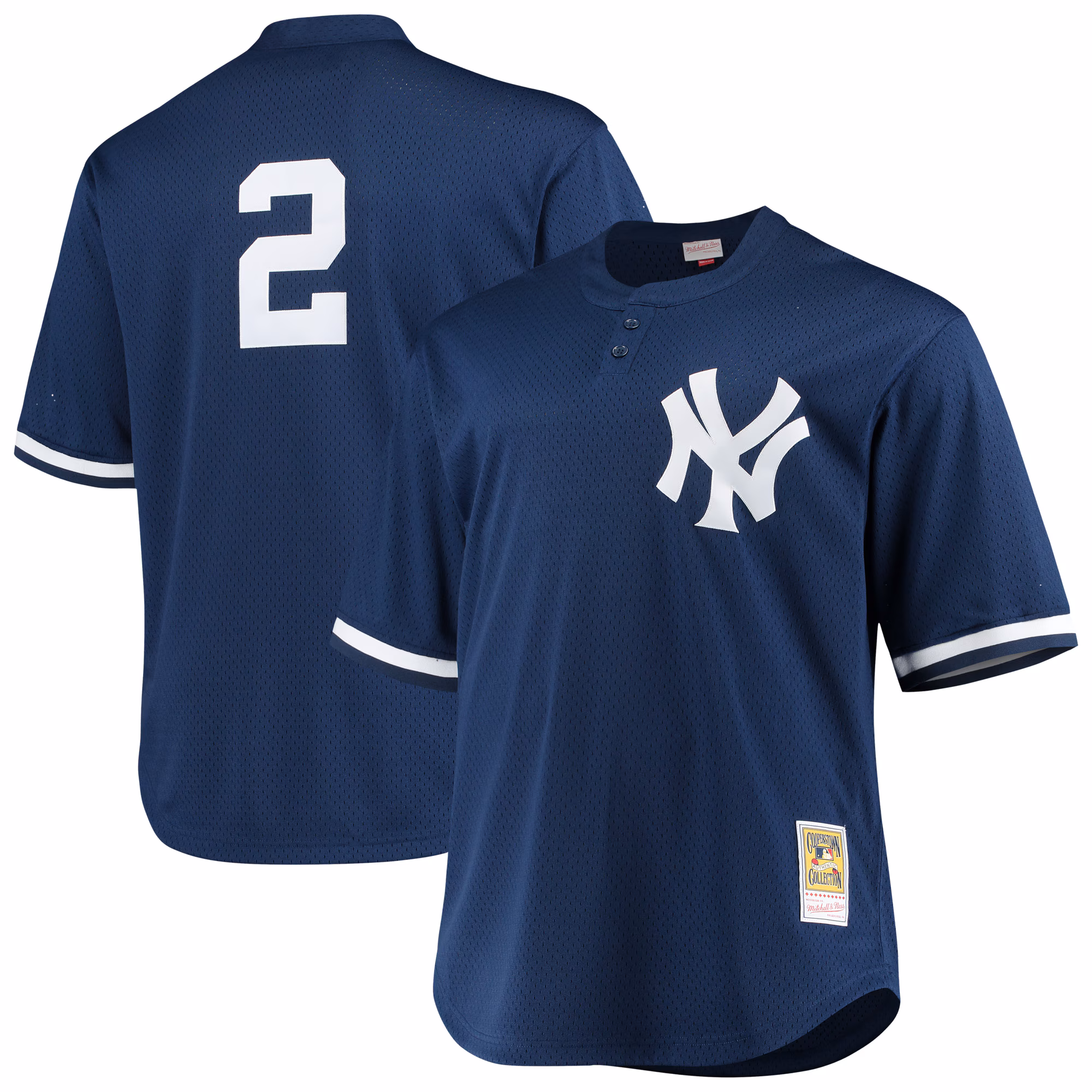 New York Yankees Derek Jeter #2 Mitchell & Ness Navy Big & Tall Batting Practice Replica Player Jersey
