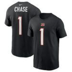 Men's Ja'Marr Chase Black Cincinnati Bengals Player Name & Number T-Shirt