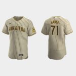 Men's San Diego Padres #71 Josh Hader Flex Base Alternate Jersey - Tan Brown