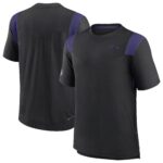 Men's Black Baltimore Ravens Sideline Tonal Logo Performance Player T-Shirt