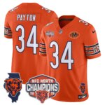 Walter Payton #34 Chicago Bears CHI 2025 NFC North Champions Patch Jersey V2 - All Stitched