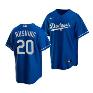 Men's Los Angeles Dodgers #20 Dalton Rushing 2022 Draft Jersey Royal Alternate