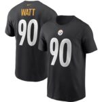 Men's T.J. Watt Black Pittsburgh Steelers Name & Number T-Shirt