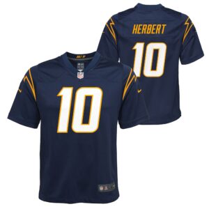 Justin Herbert Los Angeles Chargers  Youth Team Game Alternate Jersey - Navy
