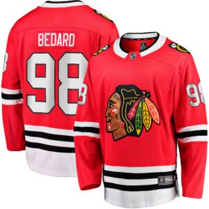 Connor Bedard Chicago Blackhawks 2023 Draft Home Breakaway Player Jersey - Red