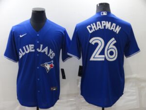 Men's Toronto Blue Jays #26 Matt Chapman Blue Cool Base Alternate Team Jersey