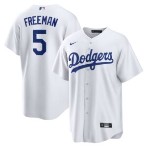 Men's Los Angeles Dodgers Freddie Freeman  White Replica Player Jersey