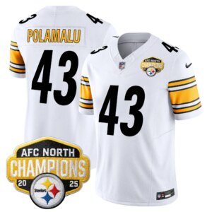 Troy Polamalu #43 Pittsburgh Steelers 2025 AFC North Division Champions Vapor Limited Jersey - All Stitched