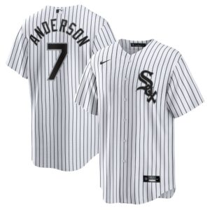 Men's Chicago White Sox Tim Anderson  White Home Replica Player Jersey
