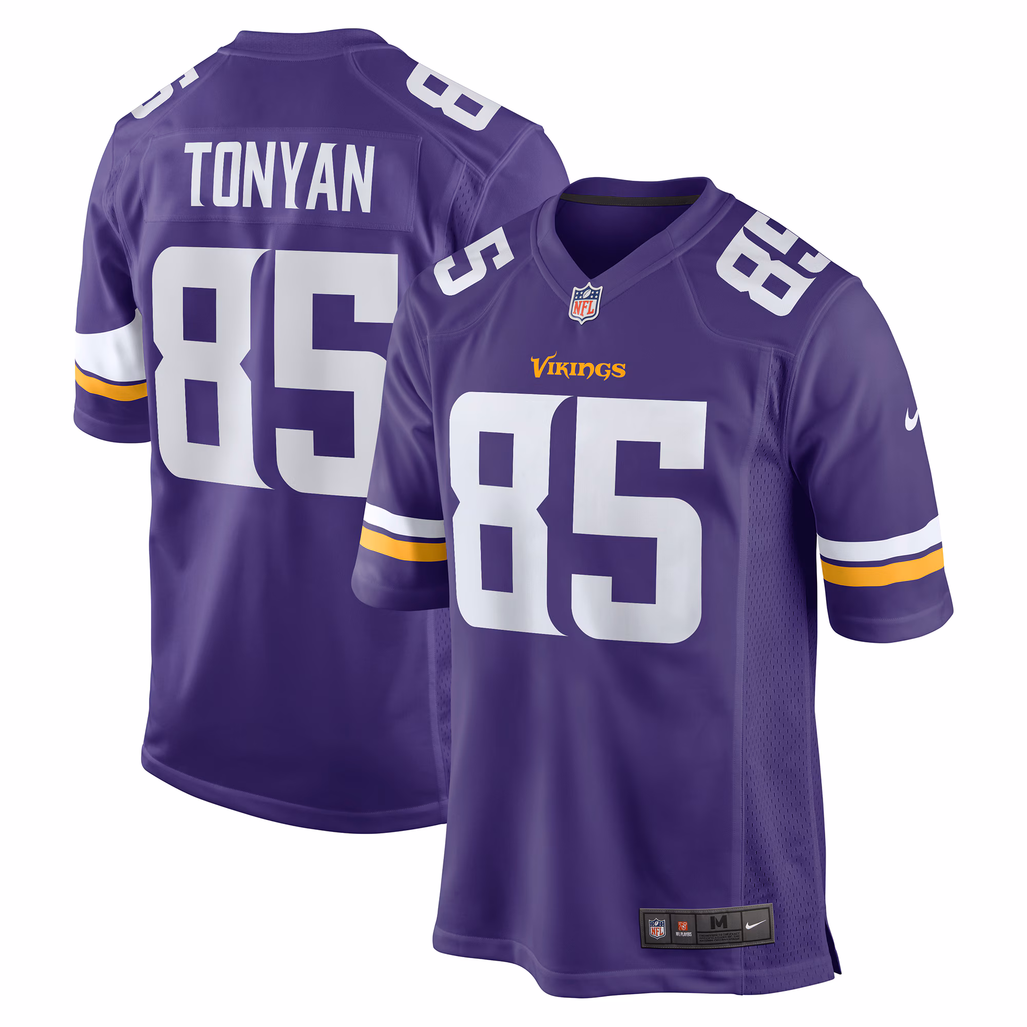 Robert Tonyan Minnesota Vikings Team Game Jersey -  Purple