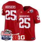 Hoosiers #25 Ndiana Hoosiers IH 2026 Peach Bowl Vapor Limited Jersey - All Stitched
