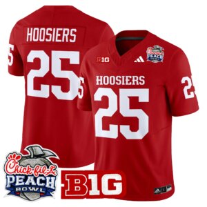 Hoosiers #25 Ndiana Hoosiers IH 2026 Peach Bowl Vapor Limited Jersey - All Stitched