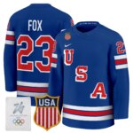Adam Fox #23 2026 USA Olympic Premium Hockey Jersey -Royal