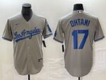 Men's Los Angeles Dodgers #17  Grey Shohei Ohtani Jersey