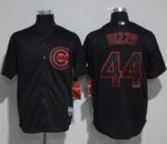 Chicago Cubs #44 Anthony Rizzo Black Strip Stitched Jersey