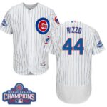 Chicago Cubs #44 Anthony Rizzo White Flexbase Collection 2016 World Series Champions Stitched Jersey