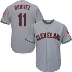 Cleveland Indians #11 Jose Ramirez Grey New Cool Base Stitched Jersey