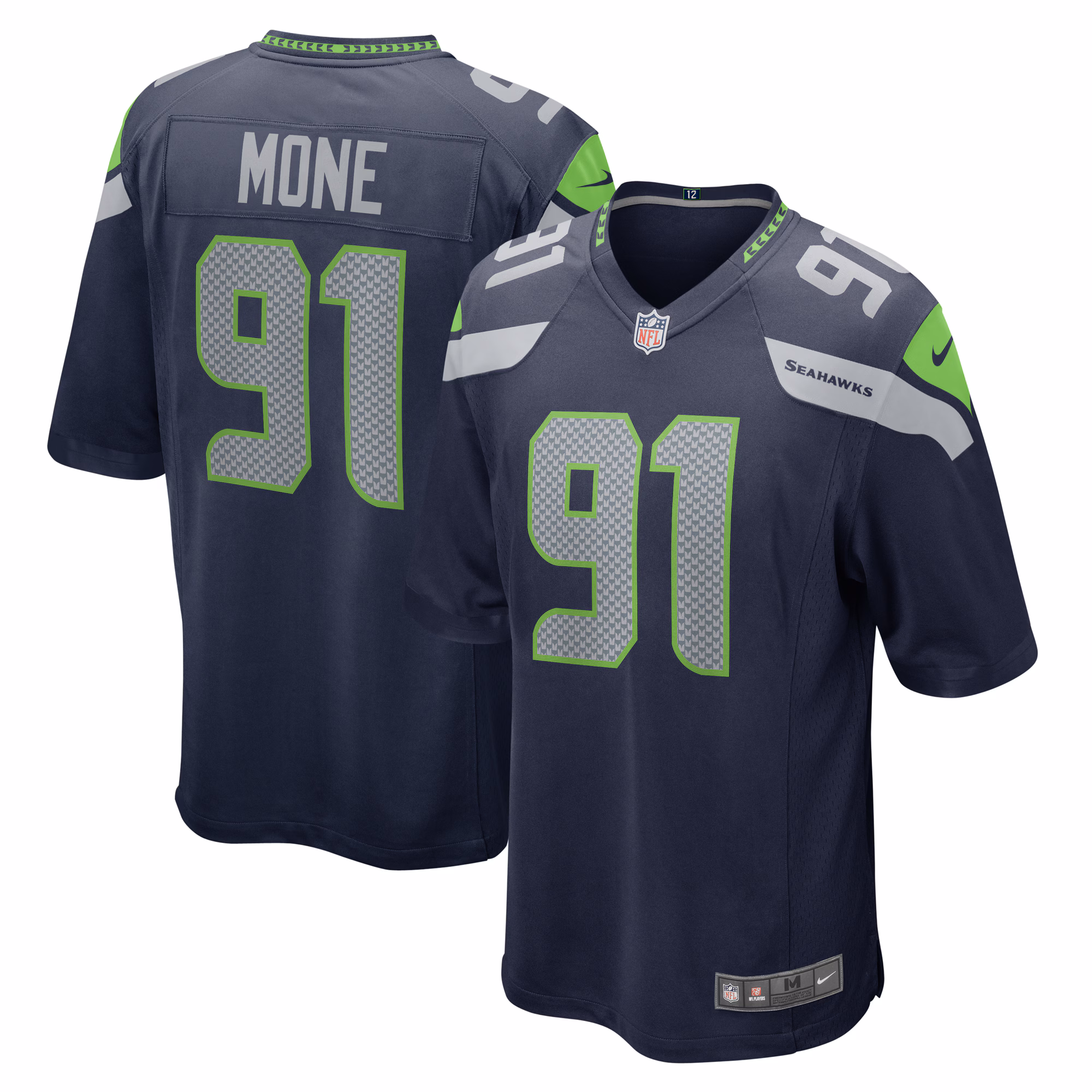 Bryan Mone Seattle Seahawks  Game Jersey - College Navy