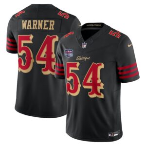 Fred Warner #54 San Francisco 49ers 250th Patch 2025 Rivalries Collection Limited Jersey - Black